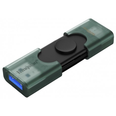 KINGSTON DataTraveler DuoG2 128GB / USB 3.2 Gen1 / USB-A + USB-C / zeleno-černá