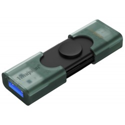 KINGSTON DataTraveler DuoG2 256GB / USB 3.2 Gen1 / USB-A + USB-C / zeleno-černá