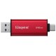 KINGSTON Dual Portable SSD 512GB SSD / externí SSD / USB type A + C / USB 3.2 Gen 2x2 / černo-červený