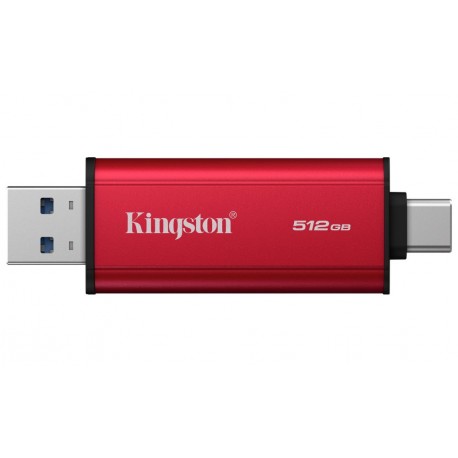 KINGSTON Dual Portable SSD 512GB SSD / externí SSD / USB type A + C / USB 3.2 Gen 2x2 / černo-červený