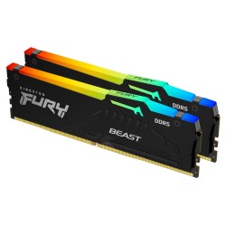 KINGSTON FURY Beast Black RGB 16GB DDR5 5600MT/s / CL40 / DIMM / Kit 2x 8GB