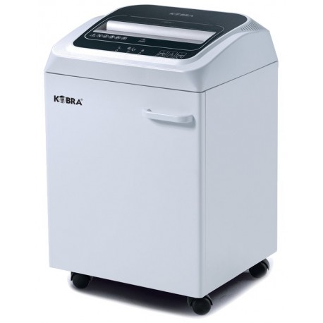 KOBRA skartovač 245 TS HS-6/ příčný řez 0,8 x 5 mm/ A4/ kapacita 4 listy/ objem koše 40l/ stupeň utajení P7/ šedý