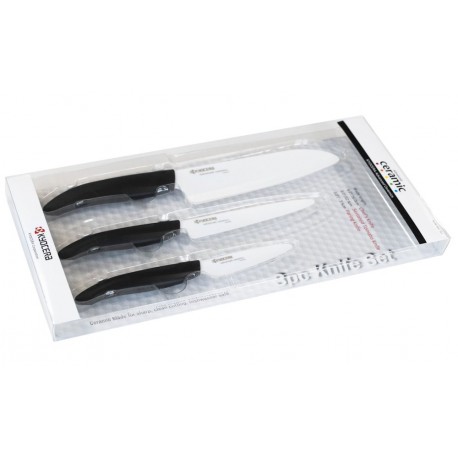 Kyocera Kuchařská sada 3 nožů (FK075WH-BK + FK125WH-BK + FK160WH-BK)