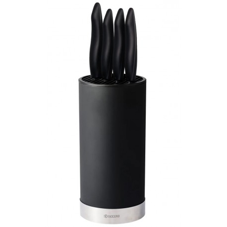 Kyocera Kulatý blok na nože černý + 4 SHIN BLACK nože KB-RD BK 4KN ZK EU
