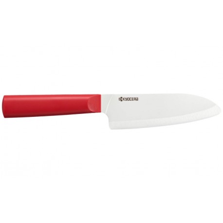 Kyocera Nůž Santoku 14 cm, bílá čepel, červená rukojeť