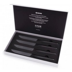 Kyocera Sada steakových nožů, 4 ks, černá rukojeť, černá čepel