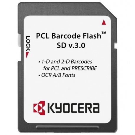 Kyocera TYPE D/E SD karta s Barcode, OCR fonty