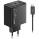 Lenovo Dual USB-C 65W GaN Charger, black