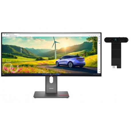 Lenovo P34WD-40 s MC60/ 34" ECO-IPS/ 3440x1440/ 21:9/ 350cd/m2cmd/ 2000:1/ 4ms/ HDMI/ DP/ USB/ RJ45/ VESA/ černý