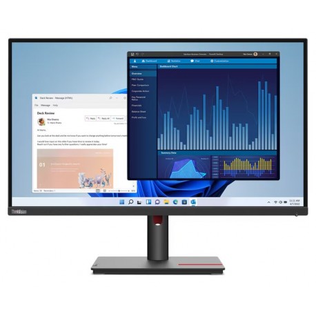 Lenovo T27p-30/ 27" IPS/ 3840x2160/ 16:9/ 350cd/m2cmd/ 1300:1 / 4ms/ HDMI/ DP/ USB/ RJ45/ jack/ VESA/ PIVOT/ černý