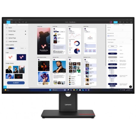 Lenovo T32UD-40/ 31,5" IPS / 3840x2160/ 16:9/ 350cd/m2cmd/ 1500:1 / 4ms/ HDMI/ DP/ USB/ USB-C/ LAN/ VESA/ PIVOT/ černý
