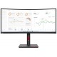 Lenovo T34w-30/ 34" VA, prohnutý/ 3440x1440/ 21:9/ 350cd/m2cmd/ 3000:1 / 4ms/ HDMI/ DP/ USB/ RJ45/ VESA/ černý
