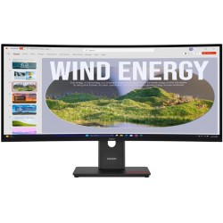 Lenovo T34WD-40/ 34" VA, prohnutý/ 3440x1440/ 21:9/ 300cd/m2cmd/ 3000:1/ 4ms/ HDMI/ DP/ USB/ RJ45/ VESA/ černý
