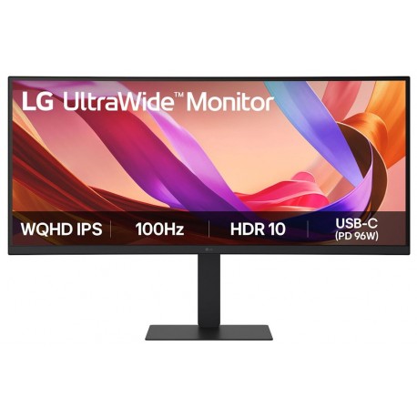 LG monitor 34U650A-B zakřivený IPS 34"/3440x1440/100Hz/300cdm/5ms/1000:1/DP/HDMI/USB-C PD 96W/LAN/repro/výš.nastavitelný