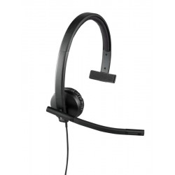 LOGITECH Headset H570e Mono/ drátová sluchátka + mikrofon/ USB/ černá