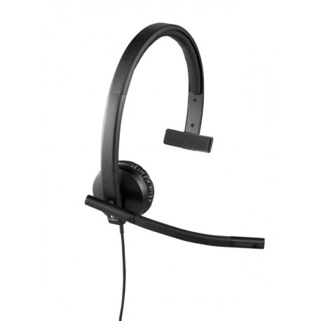 LOGITECH Headset H570e Mono/ drátová sluchátka + mikrofon/ USB/ černá