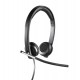 LOGITECH Headset H650e Stereo/ drátová sluchátka + mikrofon/ USB/ černá