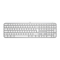 Logitech klávesnice MX Keys S/ bezdrátová/ Bluetooth/ USB-C/ US layout/ bílo-šedá