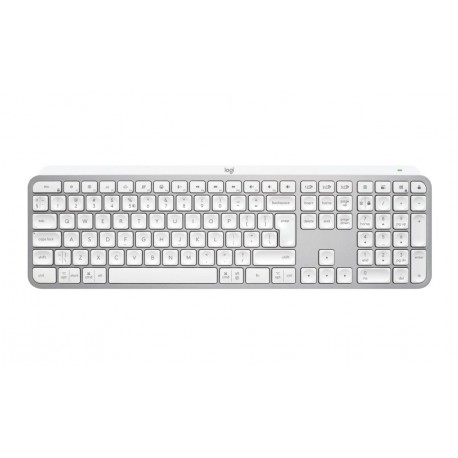 Logitech klávesnice MX Keys S/ bezdrátová/ Bluetooth/ USB-C/ US layout/ bílo-šedá