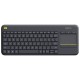 Logitech klávesnice Touch K400 Plus / Bezdrátová/ 2.4GHz/ Touchpad/ USB přijímač/ UK/ Černá