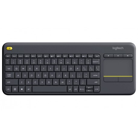Logitech klávesnice Touch K400 Plus / Bezdrátová/ 2.4GHz/ Touchpad/ USB přijímač/ UK/ Černá