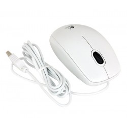 Logitech myš B100/ Drátová/ Optická/ 800dpi/ USB/ bílá