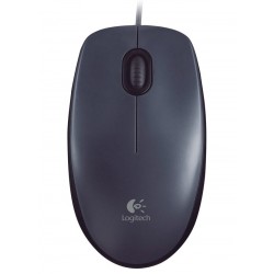 Logitech myš M100/ 3 tlačítka/ 1000dpi/ USB/ šedá