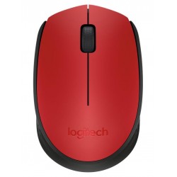 Logitech myš M171/ Bezdrátová/ Optická/ 1000dpi/ USB přijímač/ červená