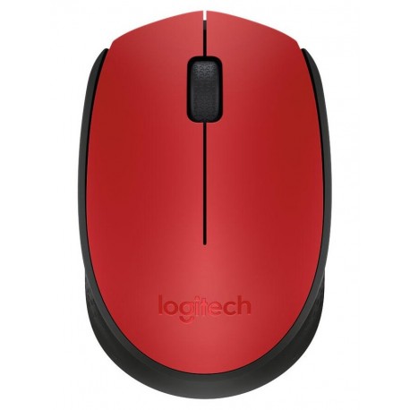 Logitech myš M171/ Bezdrátová/ Optická/ 1000dpi/ USB přijímač/ červená