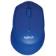Logitech myš M330 Silent Plus/ bezdrátová/ 3 tlačítka/ 1000dpi/ USB/ modrá