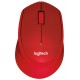 Logitech myš Wireless M330 Silent Plus / optická / bezdrátová / 3 tlačítka / červená