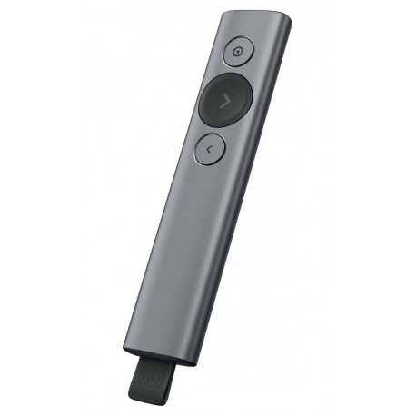 Logitech prezentér SPOTLIGHT/ bezdrátový/ Bluetooth/ šedý