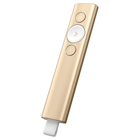 Logitech prezentér SPOTLIGHT/ bezdrátový/ Bluetooth/ zlatá
