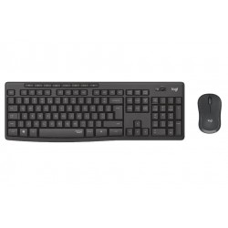 Logitech set MK295/ Bezdrátová klávesnice + myš/ 2.4GHz/ USB přijímač/ CZ/ grafitová