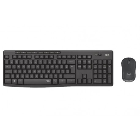 Logitech set MK295/ Bezdrátová klávesnice + myš/ 2.4GHz/ USB přijímač/ CZ/ grafitová