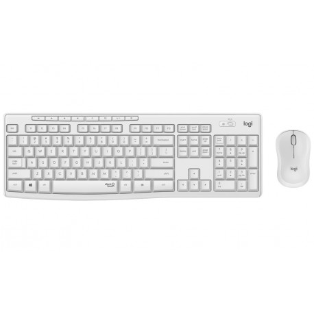 Logitech set MK295/ Bezdrátová klávesnice + myš/ 2.4GHz/ USB přijímač/ US/ bílý