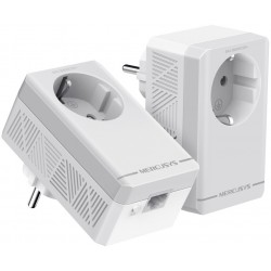 Mercusys MP300P KIT AV600 Powerline Starter KIT, 1x LAN, průchozí zásuvka, 2ks v balení