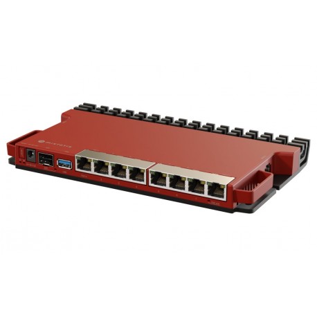 MikroTik L009UiGS-RM, ARM CPU, 512MB RAM, 8x GbE, PoE in/out, SFP, USB 3.0, L5