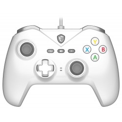 MSI gamepad FORCE GC200 WHITE/ drátový/ USB/ pro PC, Android/ bílý