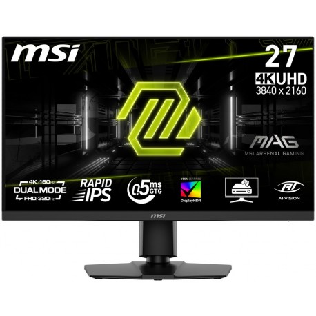 MSI Gaming MAG 272URDF E16/ 27"/ 3840x2160 / IPS/ 0,5ms/ 160Hz/ 400cd/m2/ 1000:1/ HDMI/ DP/ USB/ VESA/ černý