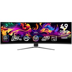 MSI Gaming MPG 491CQPX QD-OLED/ 49"/ 5120x1440/ OLED/ 0,03ms/ 240Hz/ 250cd/m2/ 1500000:1/ HDMI/ DP/ 1x USB/ VESA/ černý