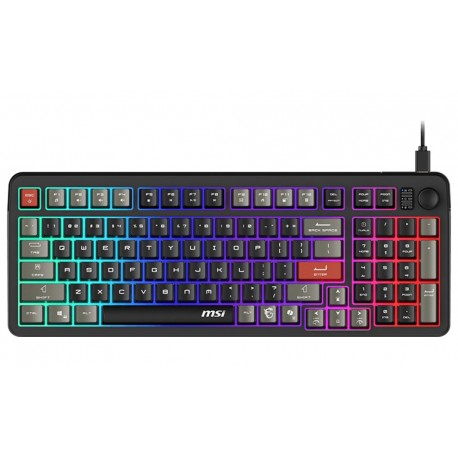 MSI herní klávesnice FORGE GK110/ drátová/ RGB podsvícení/ USB/ CZ+SK layout
