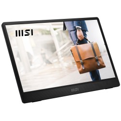 MSI PRO MP161 E2U/ 15,6"/ 1920x1080/ IPS/ 4ms/ 60Hz/ 250cd/m2/ 800:1/ HDMI/ VESA/ černý