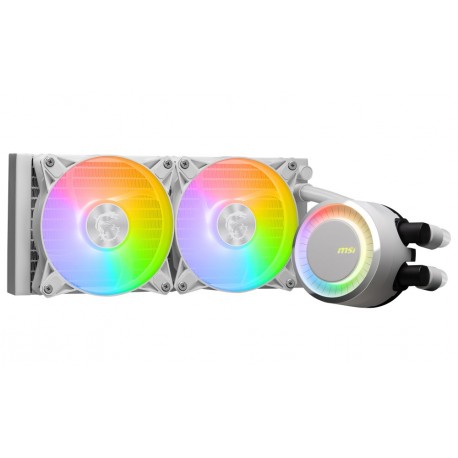 MSI vodní chladič CPU MAG CORELIQUID E240 WHITE/ 2x 120mm ARGB fan/ podpora LGA1700/ bílý