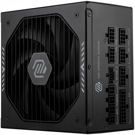 MSI zdroj MAG A1000GLS PCIE5/ 1000W/ ATX3.1/ akt. PFC/ 7 let celk. záruka/ 135mm fan/ modulární kabeláž/ 80PLUS Gold