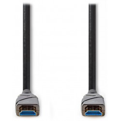 NEDIS aktivní optický High Speed HDMI 2.0 kabel s ethernetem/ 4K@60Hz/ zlacené konektory HDMI-HDMI/ černý/ BOX/ 30m