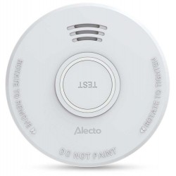 NEDIS Alecto detektor kouře/ EN 14604/ hlasitost 85 dB/ 1x 9V/6F22/ výdrž snímače 10 let/ bílý
