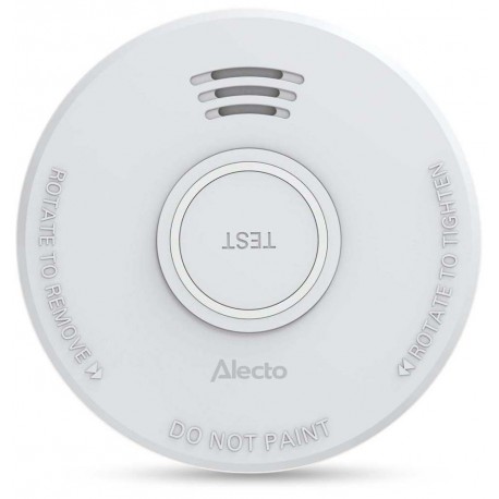 NEDIS Alecto detektor kouře/ EN 14604/ hlasitost 85 dB/ 1x 9V/6F22/ výdrž snímače 10 let/ bílý