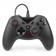 NEDIS gamepad/ USB-A/ napájení z USB/ pro PC/ počet tlačítek 12/ černý/ délka kabelu 1,60 m