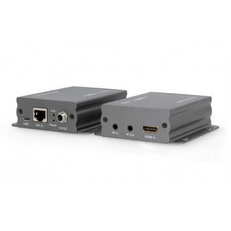 NEDIS HDMI extender/ přes Cat6/ do 50 m/ 4K@30Hz/ 10.2 Gbps/ funkce IR return/ kov/ antracit